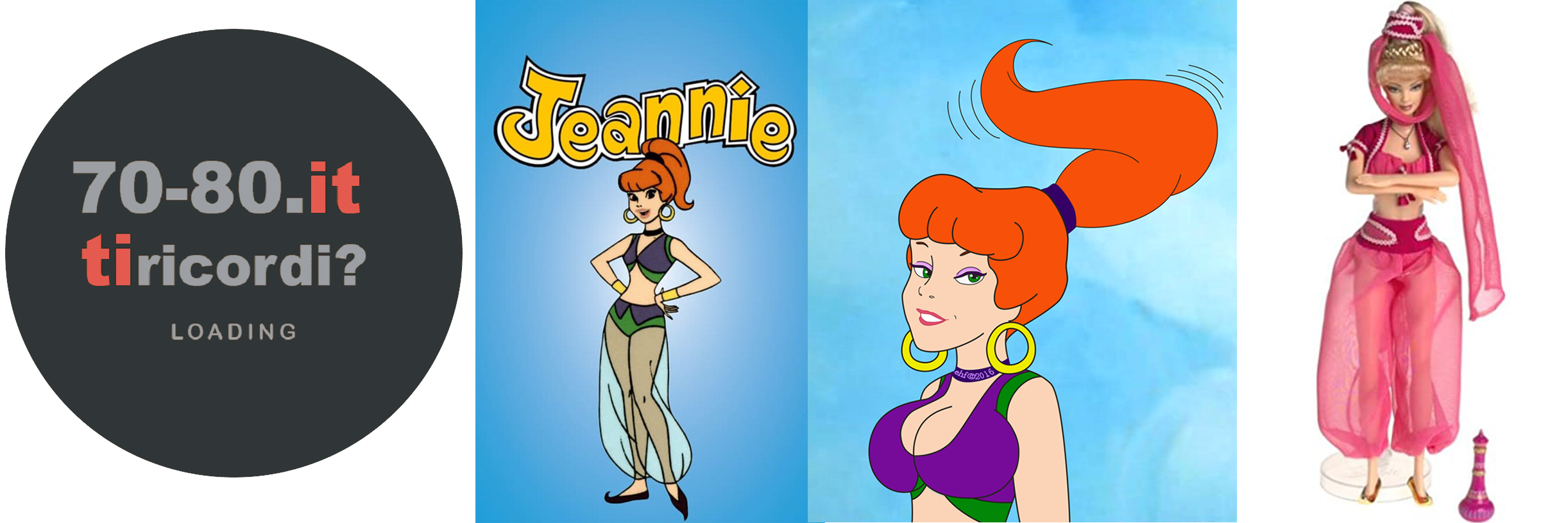 Jeannie cartone animato e barbie